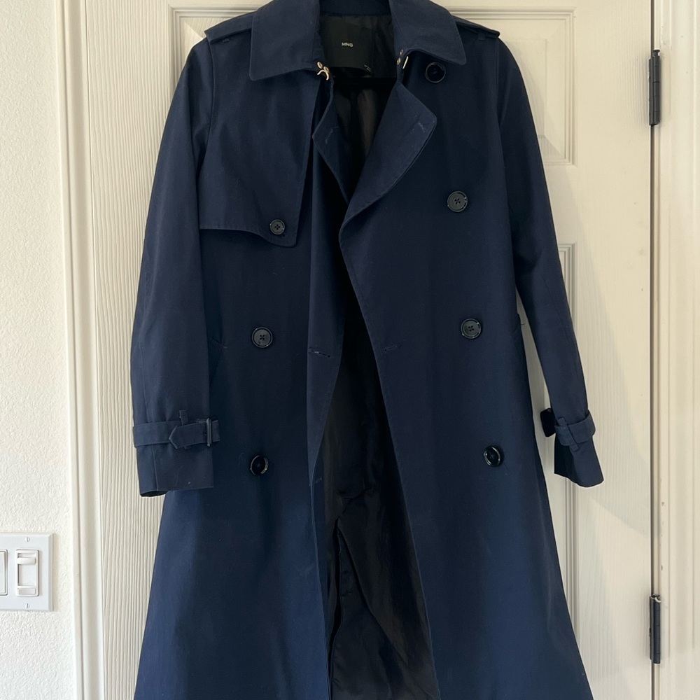 Mango Deep Blue Women’s  Trench Coat